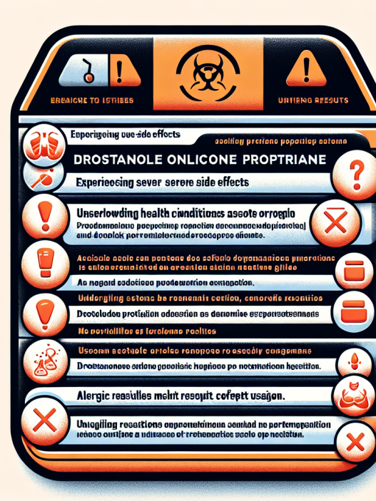 ¿Qué señales indican que Propionato de drostanolona no es para ti?