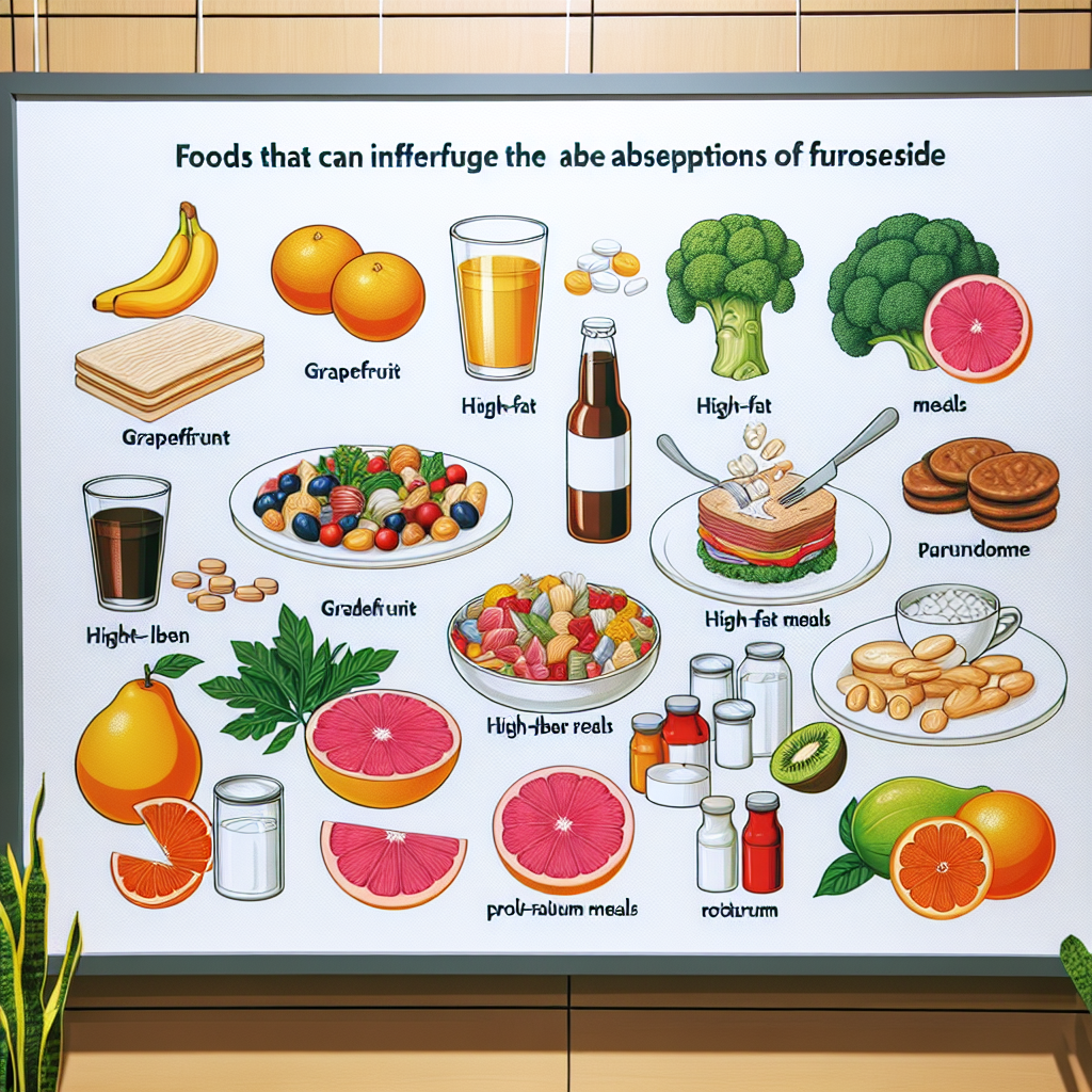 Qué alimentos pueden interferir con la absorción de Furosemid